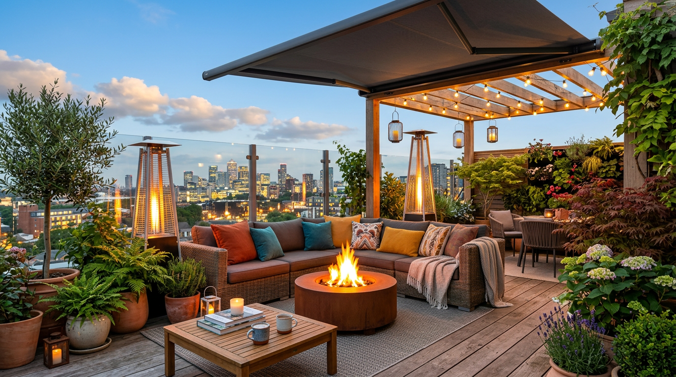 découvrez nos astuces pour aménager votre balcon ou terrasse et en profiter toute l'année, quels que soient la saison et le temps. transformez votre espace extérieur en un lieu confortable et agréable.